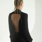 Polunichnik Black Viscose Open Back Jacket