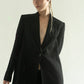 Polunichnik Black Viscose Open Back Jacket