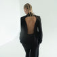 Polunichnik Black Viscose Open Back Jacket