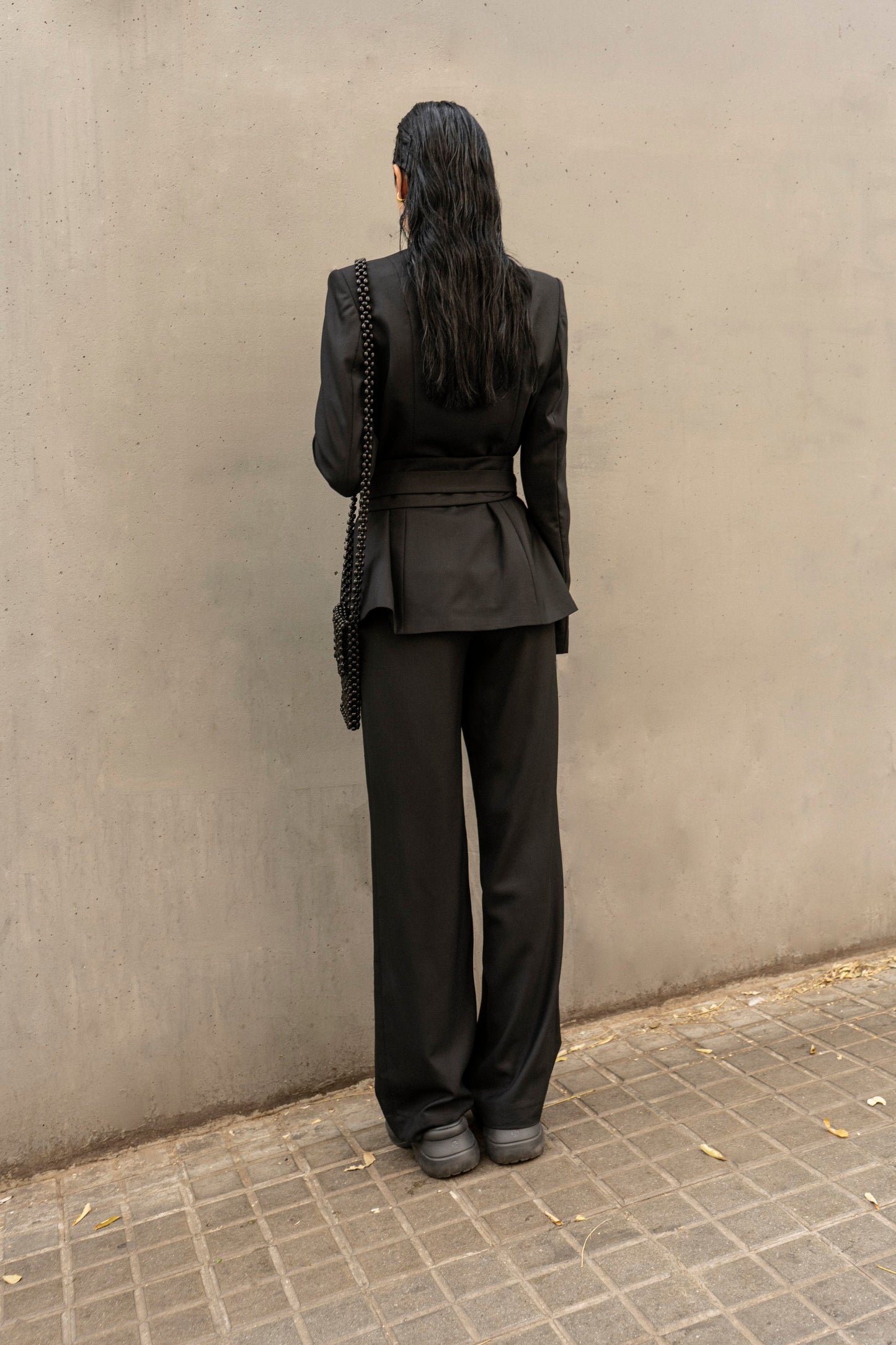 Mariupol Black Wool Trousers