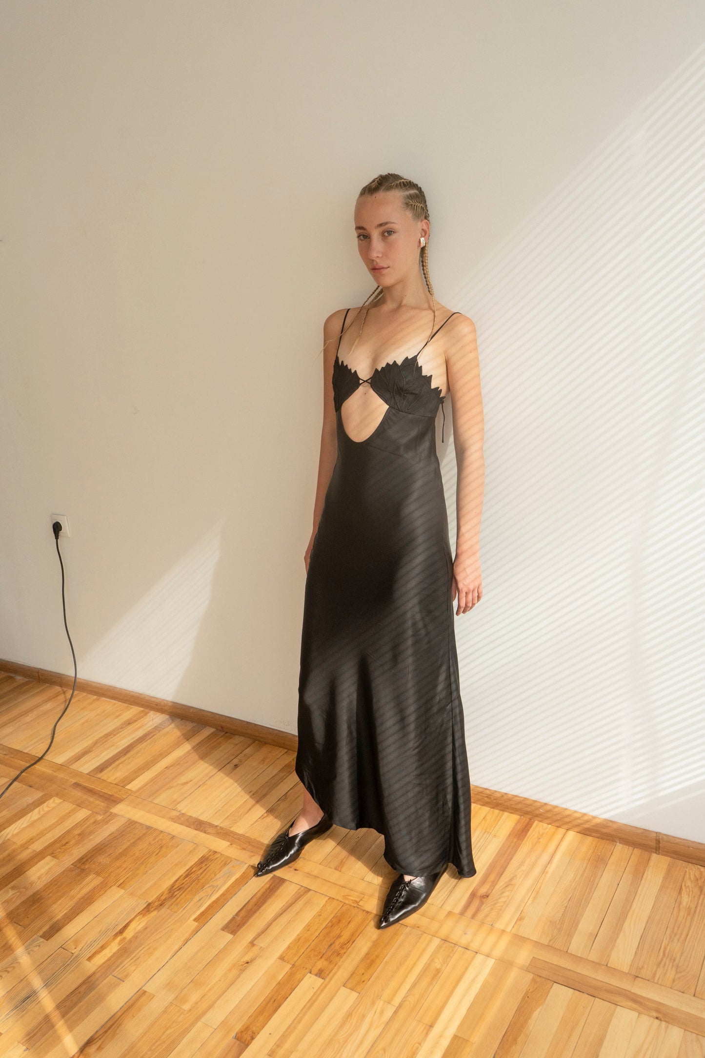 The Kalyna Black Viscose Dress