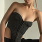 Pyrogov Black Rafia  Handmade Crochet Corset