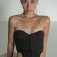 Pyrogov Black Rafia  Handmade Crochet Corset