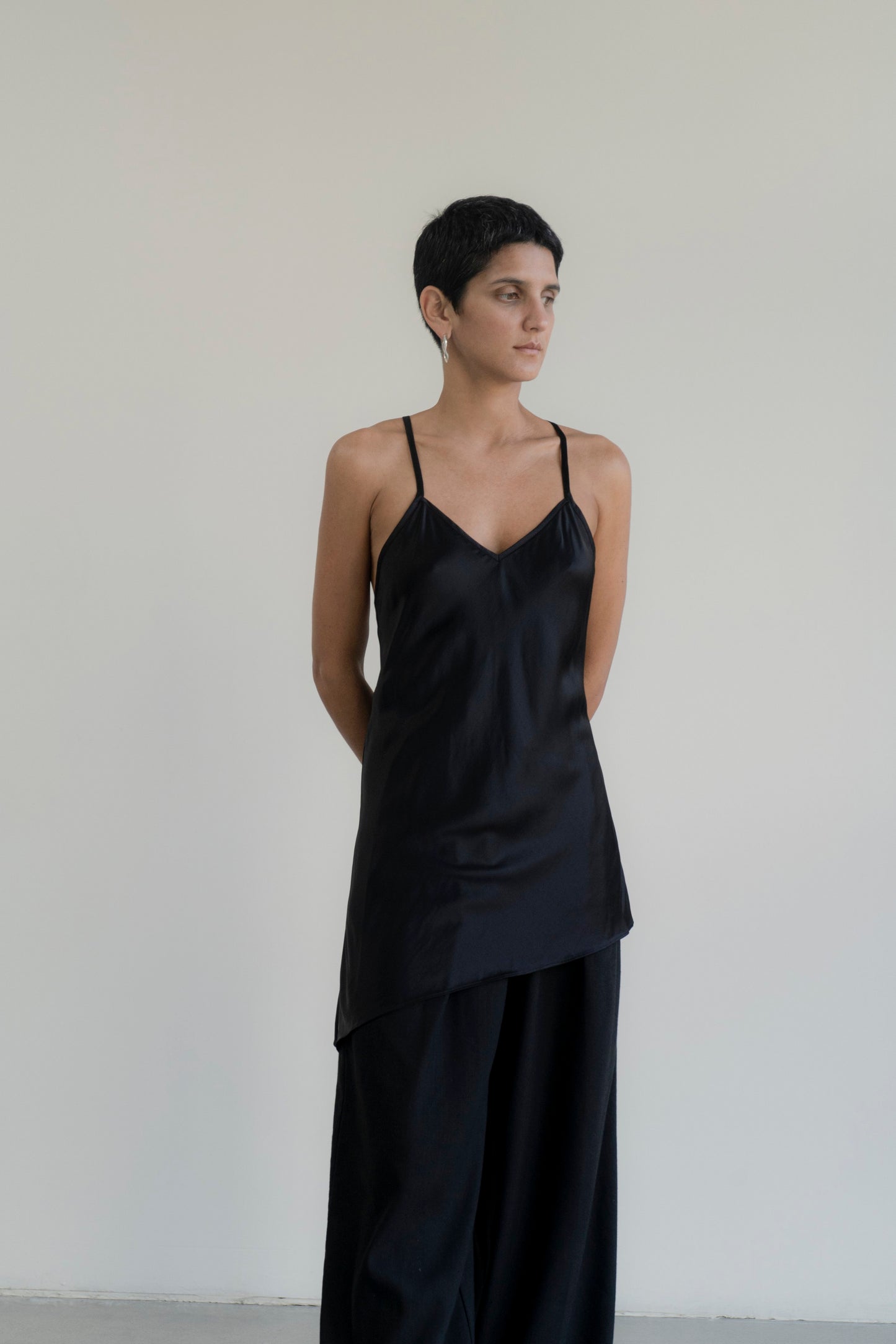 Urozhay Black Viscose Top