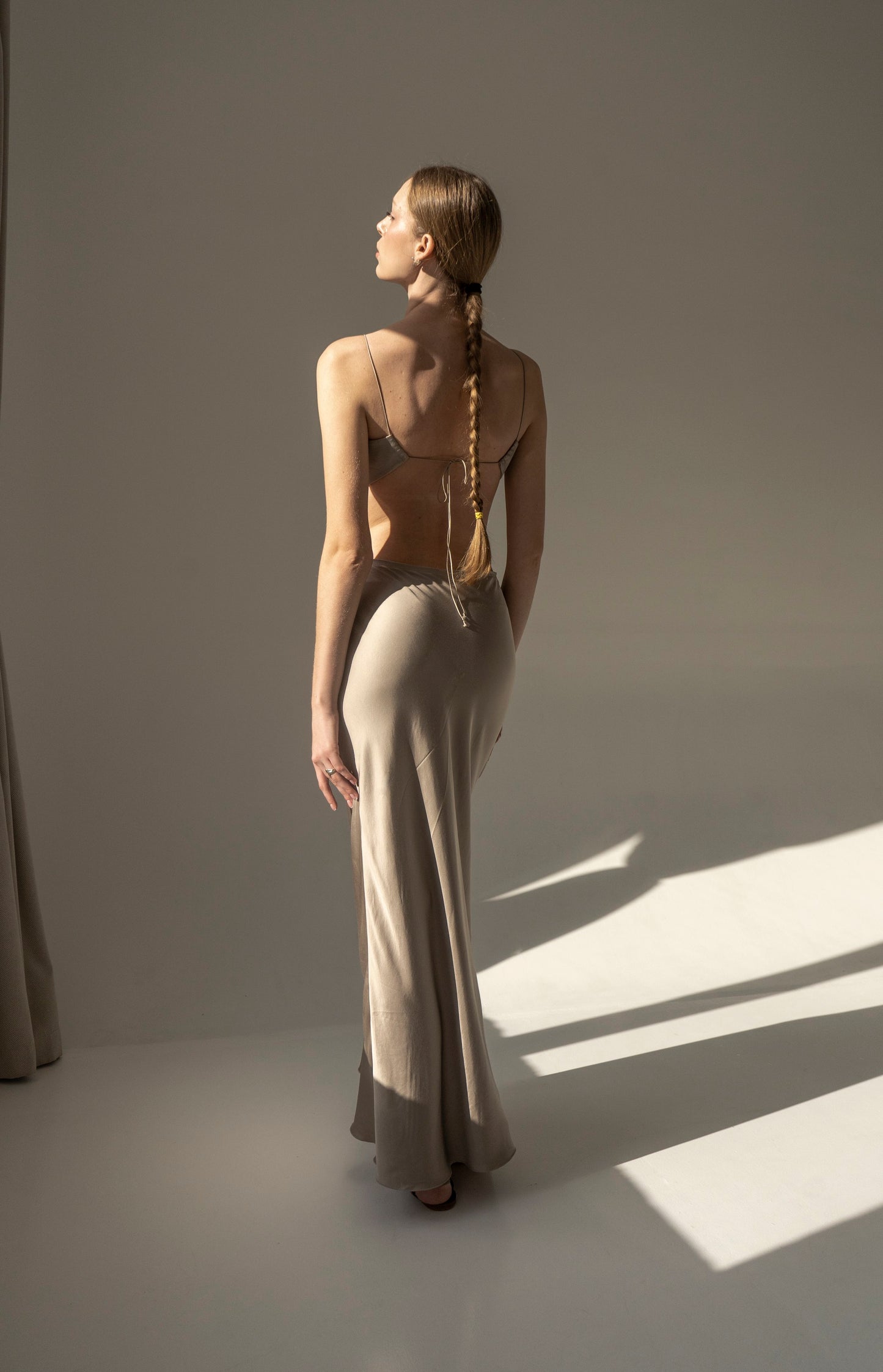 Vinnytska Arka Viscose Taupe Dress