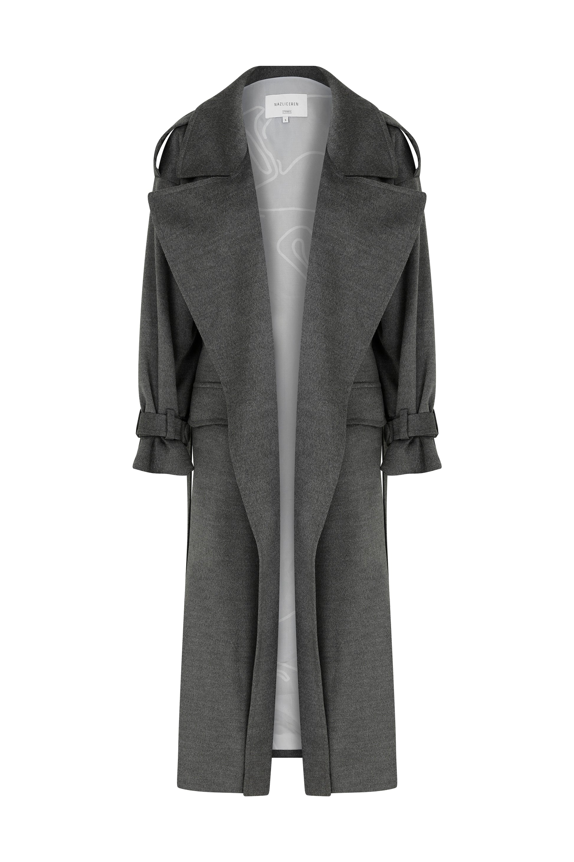 Laura Cashmere Coat in Grey Coats & Jackets Nazli Ceren 