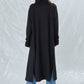 Laura Oversized Coat in Navy Blue Nazli Ceren 