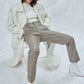 Laura Oversized Coat in White Nazli Ceren 