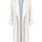 Laura Oversized Coat in White Nazli Ceren 