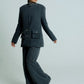 Light Weight Cotton Knit Long Wide Trousers Dark Grey Trousers Women Relax Baby Be Cool 