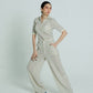 Light Weight Cotton Knit Long Wide Trousers Marine Relax Baby Be Cool 