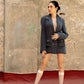 Light Weight Cotton Knit Oversized Blazer Dark Grey Blazer Women Relax Baby Be Cool 