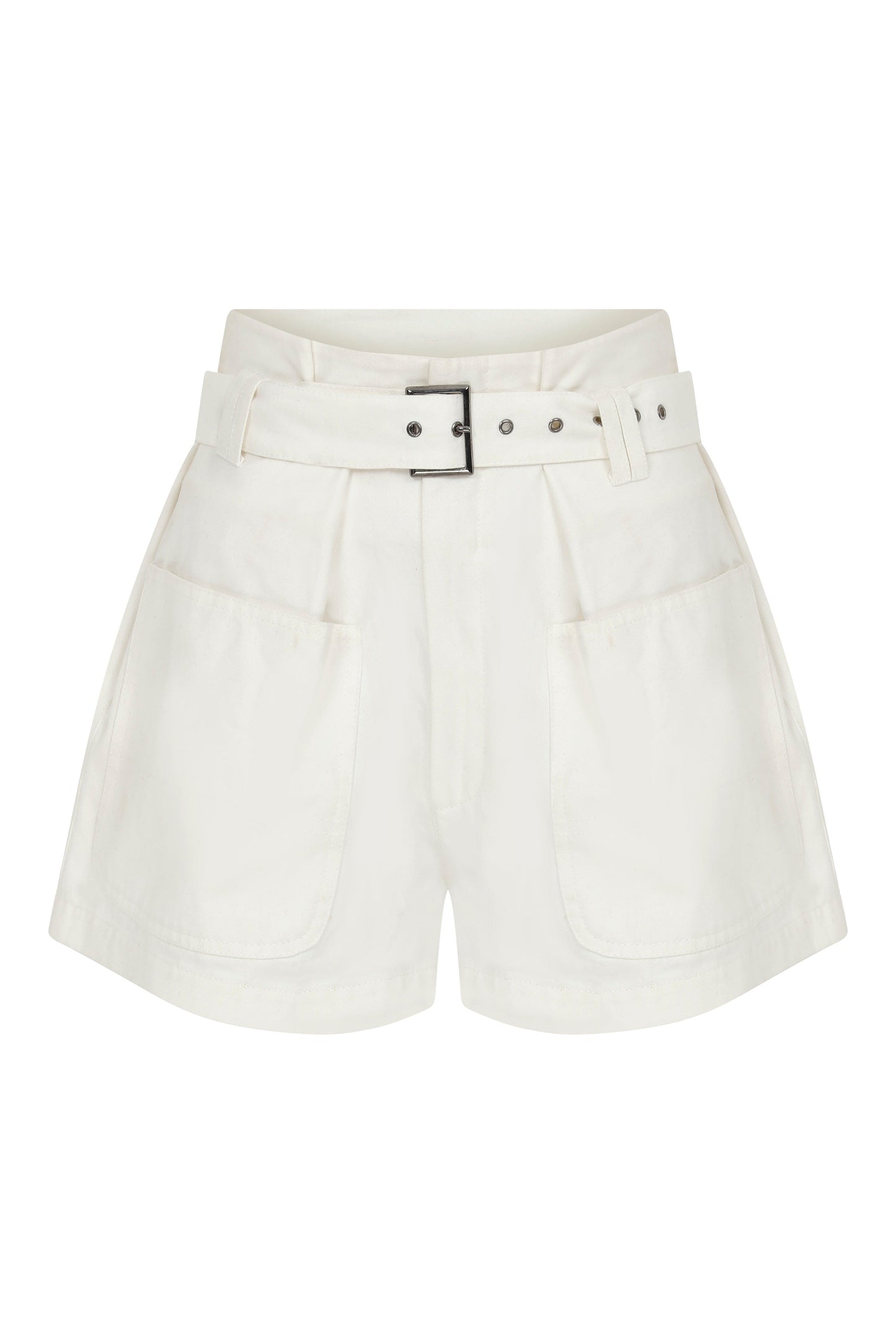 Louis White Cotton Shorts Nazli Ceren 