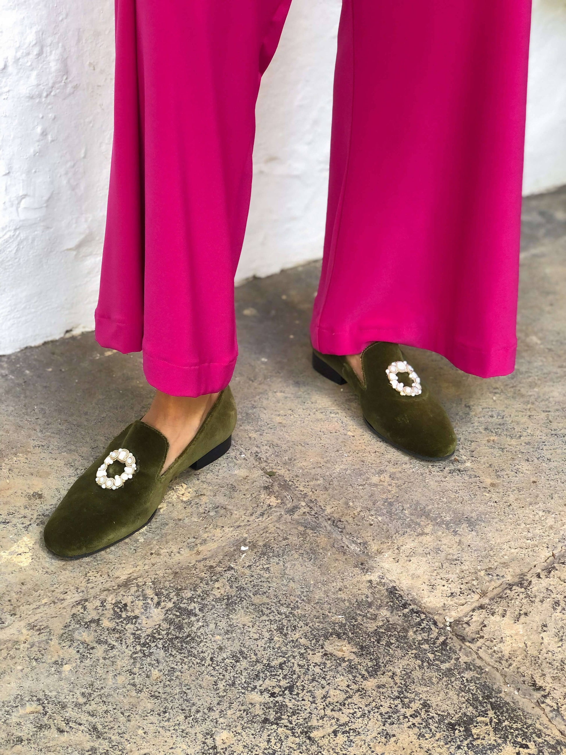 M. Antoinette Velvet Vegan Loafers Loafers Momoc Shoes 