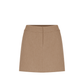 Marde A-Line Mini Skirt in Almond Buff Skirts Nazli Ceren 