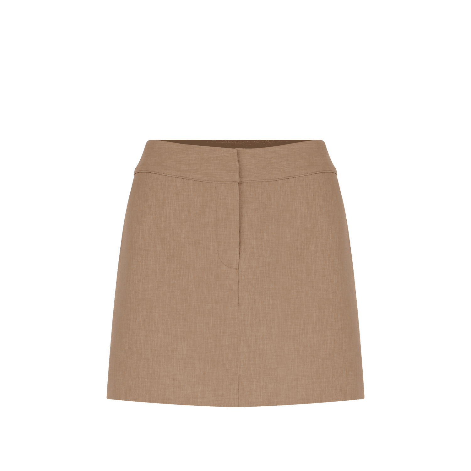 Marde A-Line Mini Skirt in Almond Buff Skirts Nazli Ceren 