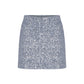 Marde A-Line Sequin Mini Skirt in Powder Blue Skirts Nazli Ceren 