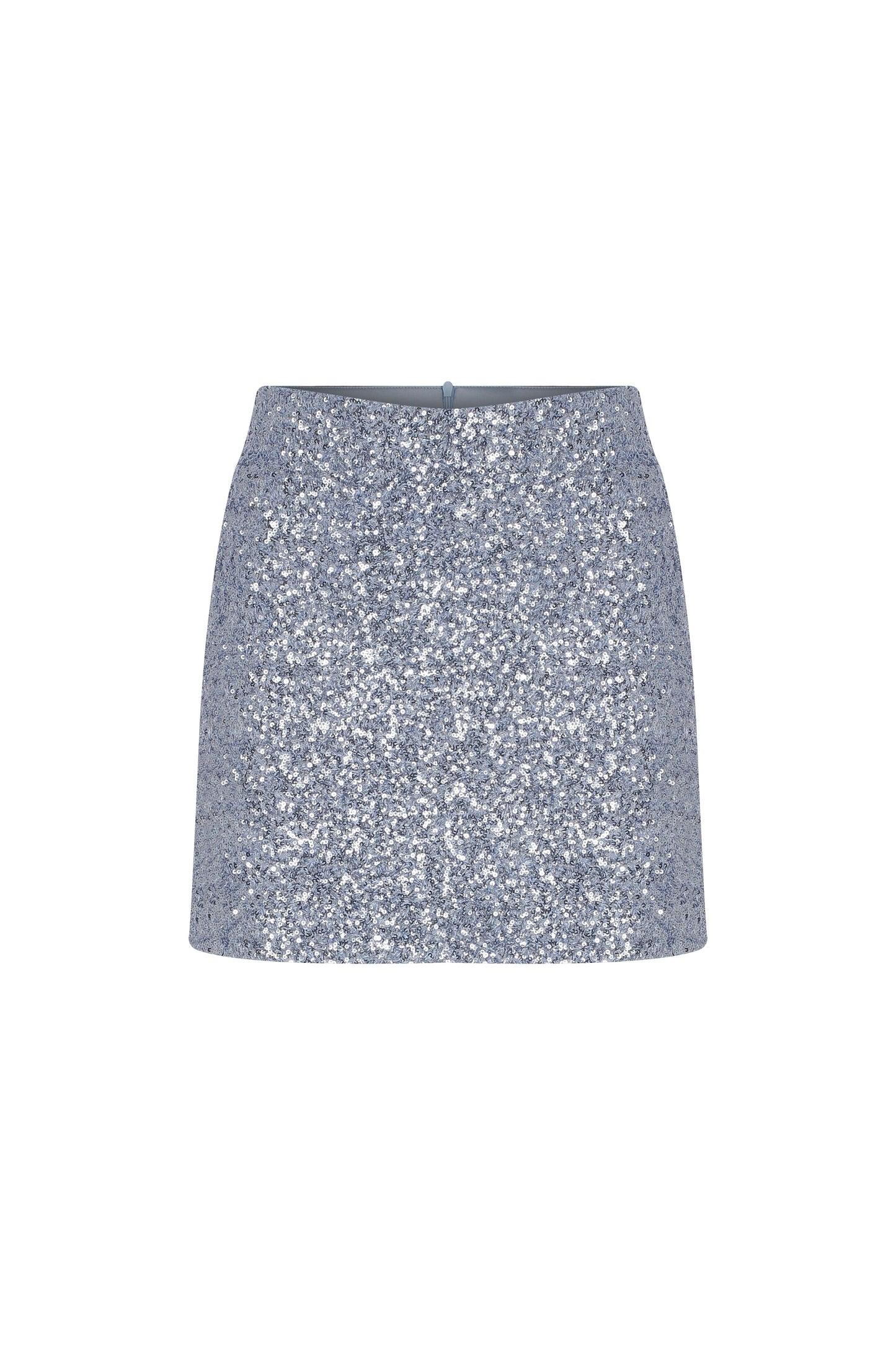 Marde A-Line Sequin Mini Skirt in Powder Blue Skirts Nazli Ceren 