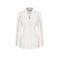 Marylebone Crepe Blazer in Vanilla Ice Coats & Jackets Nazli Ceren 