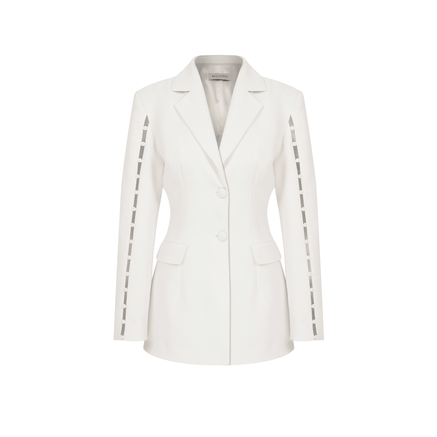 Marylebone Crepe Blazer in Vanilla Ice Coats & Jackets Nazli Ceren 