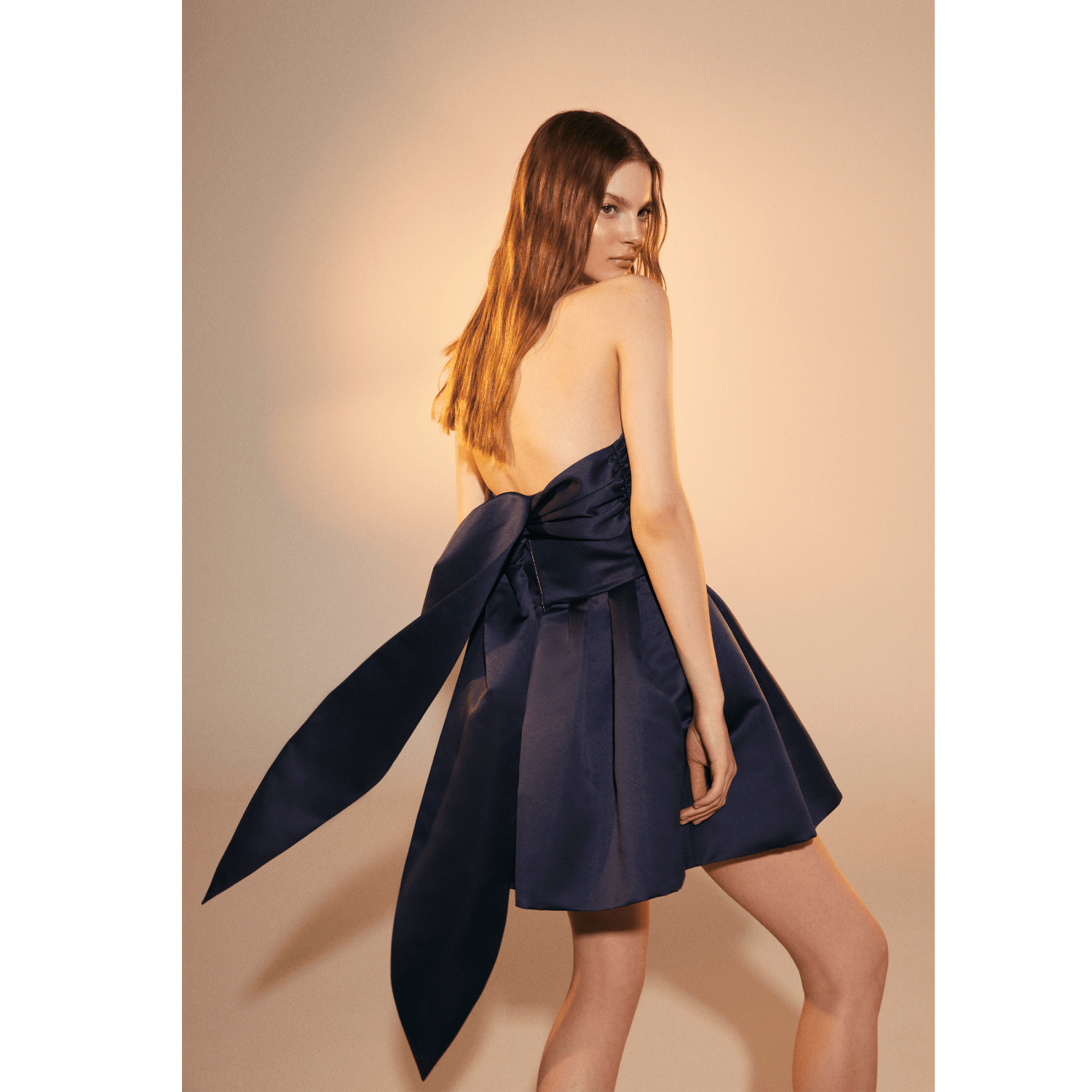 Miro Strapless Mini Dress in Midnight Blue Dresses Nazli Ceren 