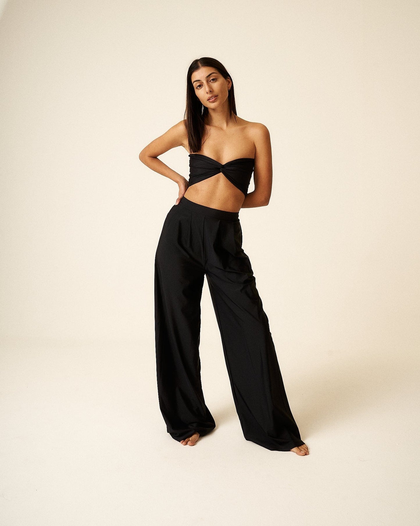 Olaya Wide Leg Trousers Wide Leg Pants 710 Studio 