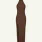 Olivia Halter Dress in Chocolate (Limited Edition) Maxi Dress 710 Studio 