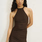 Olivia Halter Dress in Chocolate (Limited Edition) Maxi Dress 710 Studio 