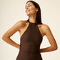 Olivia Halter Dress in Chocolate (Limited Edition) Maxi Dress 710 Studio 