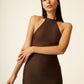 Olivia Halter Dress in Chocolate (Limited Edition) Maxi Dress 710 Studio 