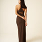 Olivia Halter Dress in Chocolate (Limited Edition) Maxi Dress 710 Studio 