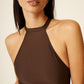 Olivia Halter Dress in Chocolate (Limited Edition) Maxi Dress 710 Studio 