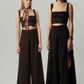 Palazzo trapezzo Wide Leg Pants LOVE by Ksenia Karpenko 