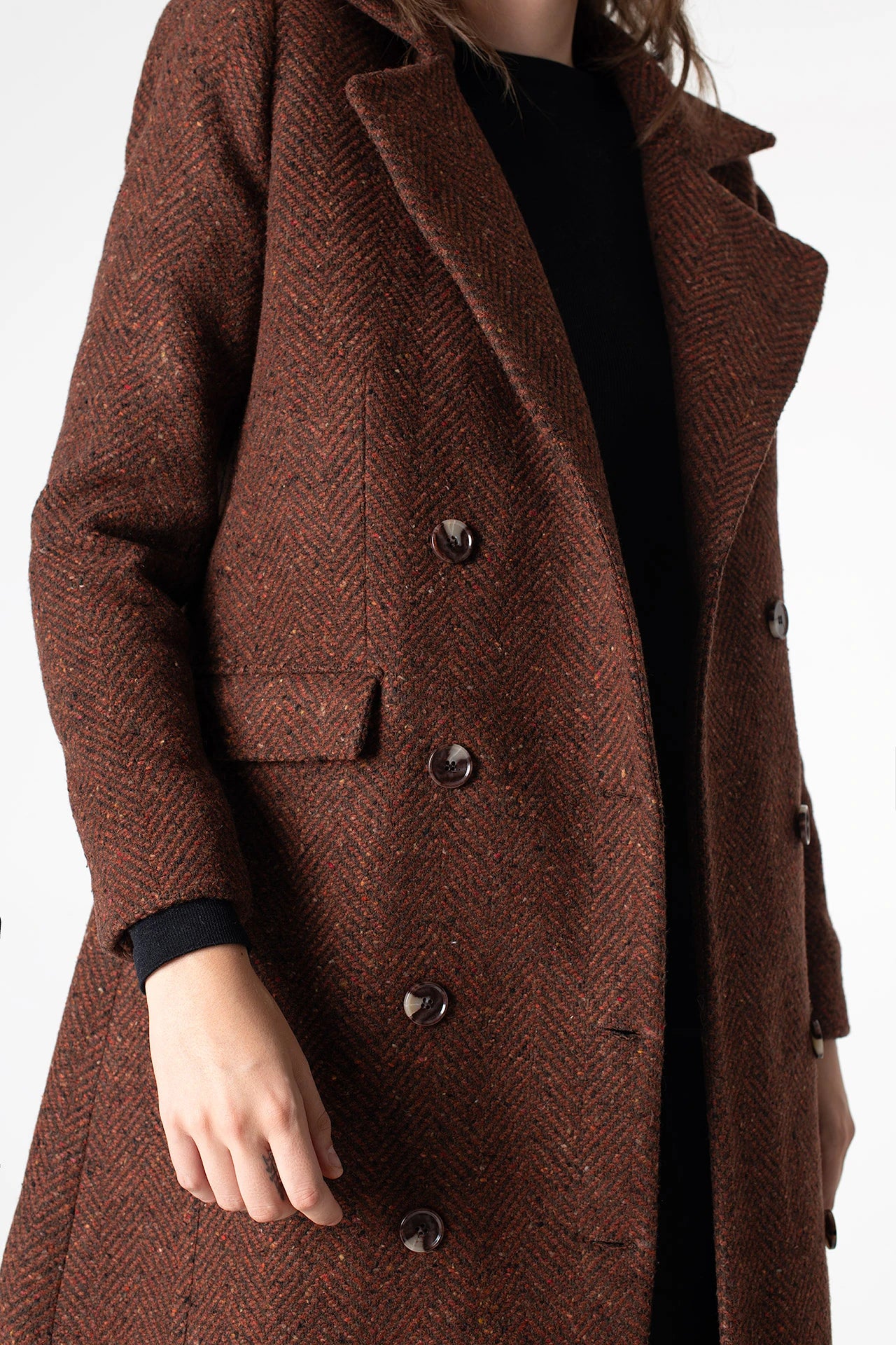 Adele Herringbone Coat