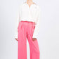 Pink satin pants Wide Leg Pants Carmen Says 