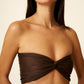 Raquel Twist Bikini Top in Chocolate (Limited Edition) Bikini Top 710 Studio 