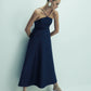 Riley Midi Dress in Midnight Blue