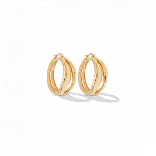 Saya Earring Hoop Gold Plated - Small Earrings Majime 