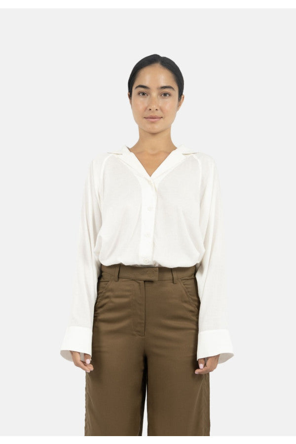 Siena Batwing Sleeve Shirt in Creme - 1People at LabelRow