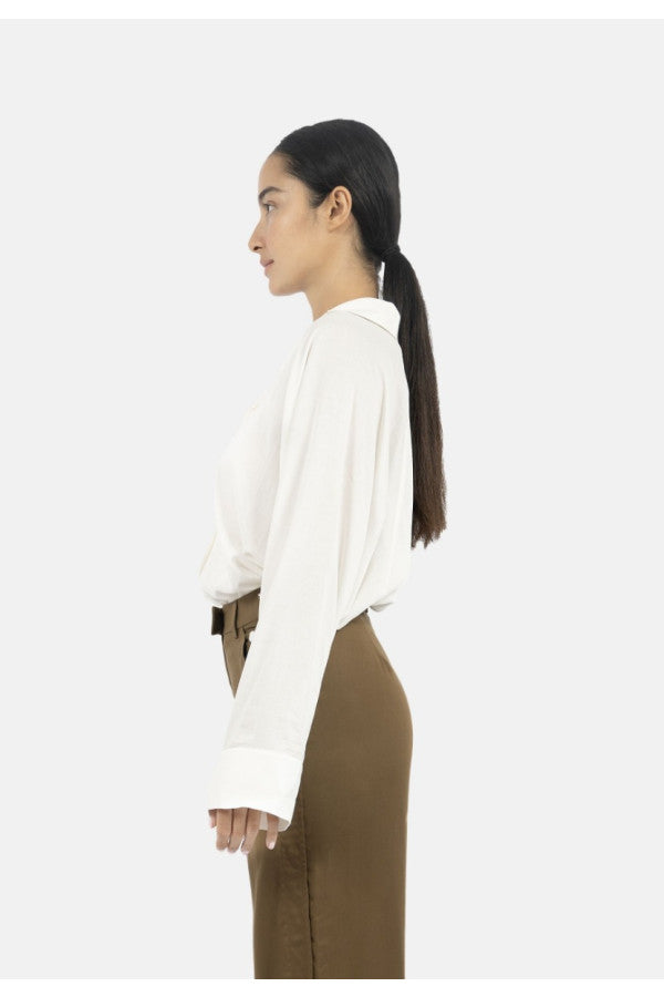 Siena Batwing Sleeve Shirt in Creme - 1People at LabelRow