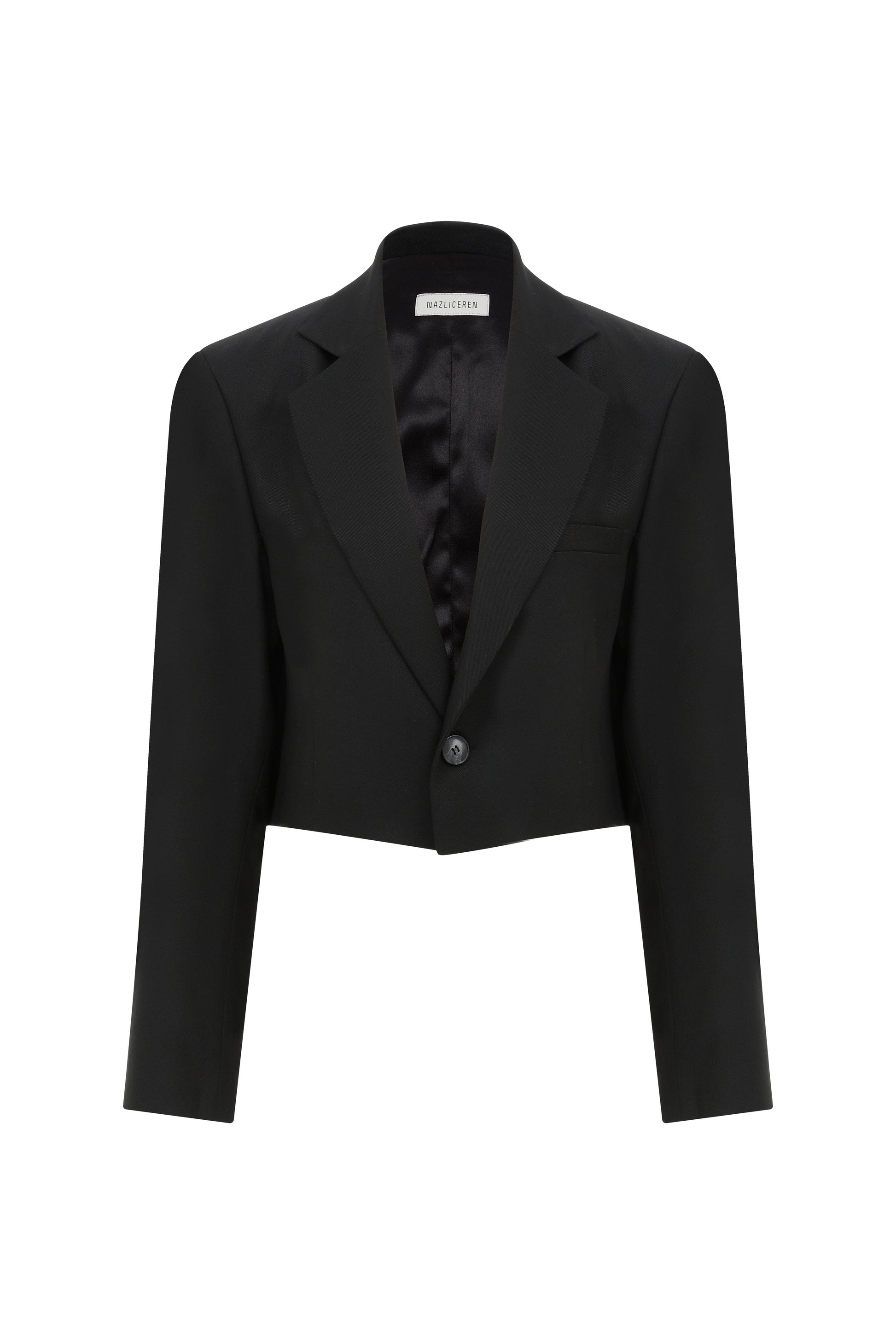 Siera Cropped Blazer In Black Coats & Jackets Nazli Ceren 