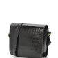 Square shoulder bag with printed black leather flap Crossbody Bags Leandra 