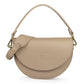 Textured Leather Saddle bag - Taupe Handbags Leandra 