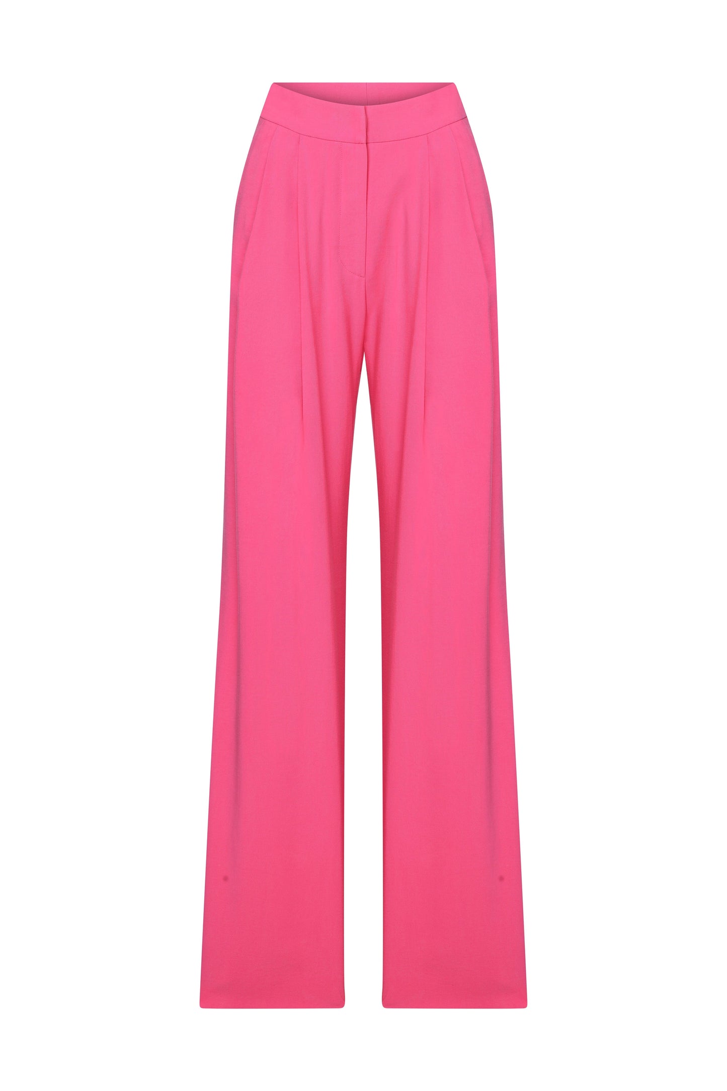 Tina Wide-leg Trousers in Bubble Gum Pink Pants Nazli Ceren 