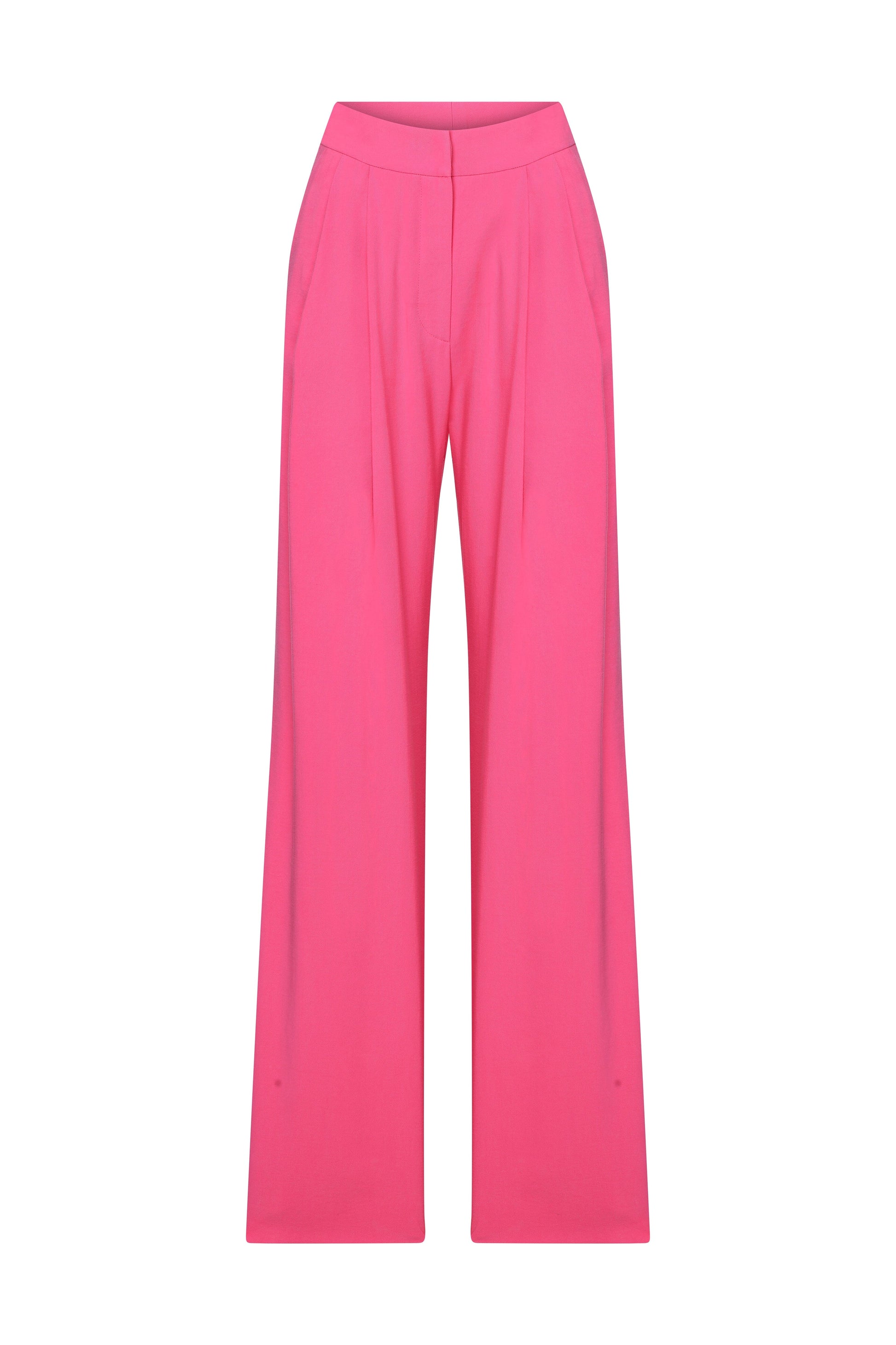 Tina Wide-leg Trousers in Bubble Gum Pink Pants Nazli Ceren 