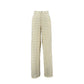 Light Weight Cotton Knit Long Wide Trousers Marine