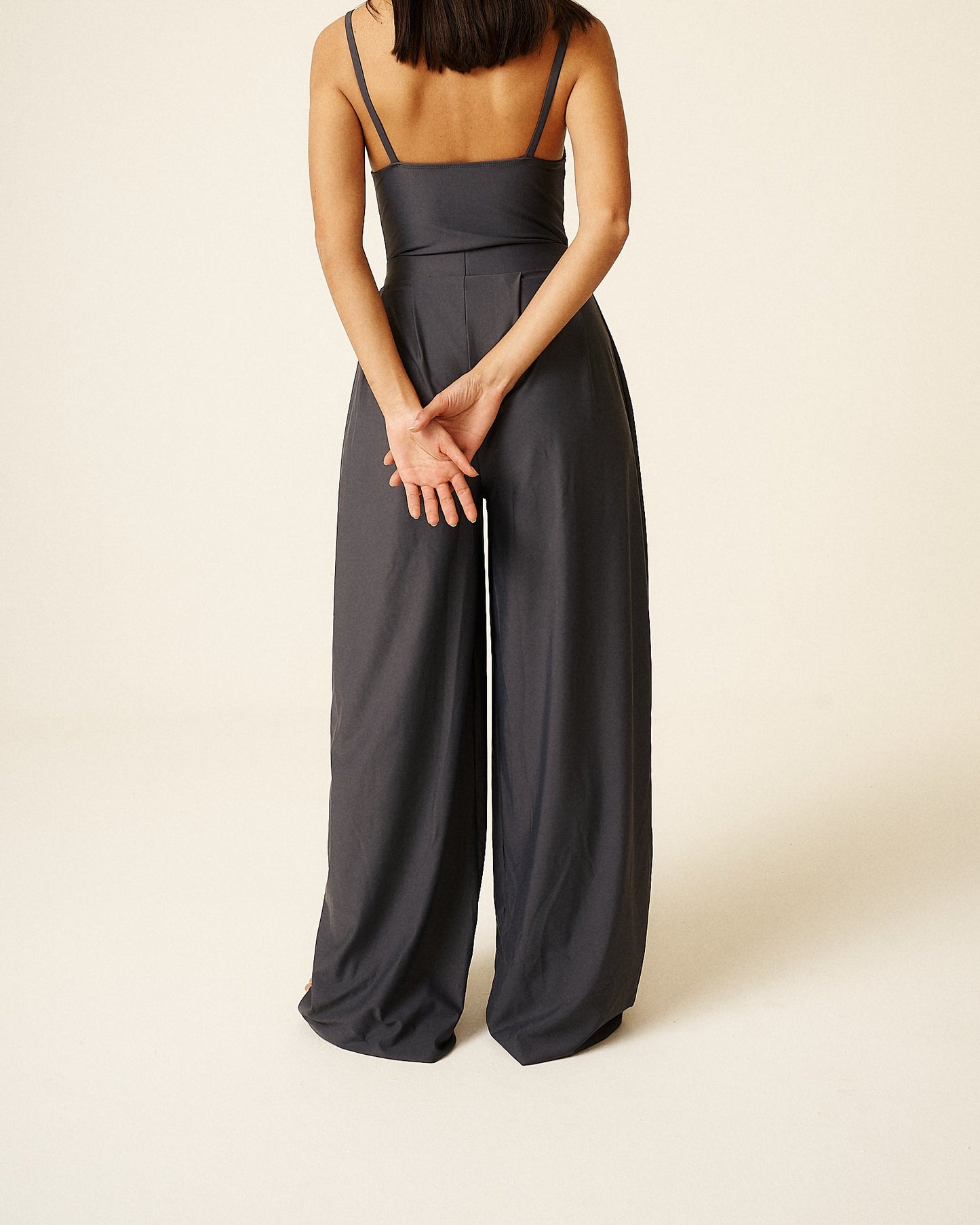 Grey Amina Extra Wide Leg Trousers (Limited edition)