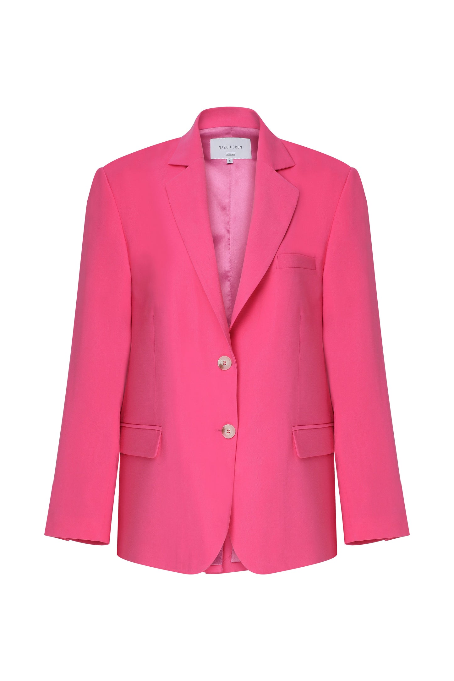 Boxy Oversized Jacket in Bubble Gum Pink