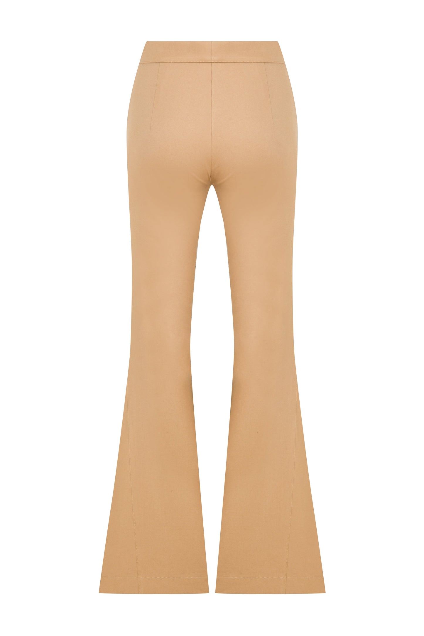 Avrell Cotton Flared Trousers in Golden Straw