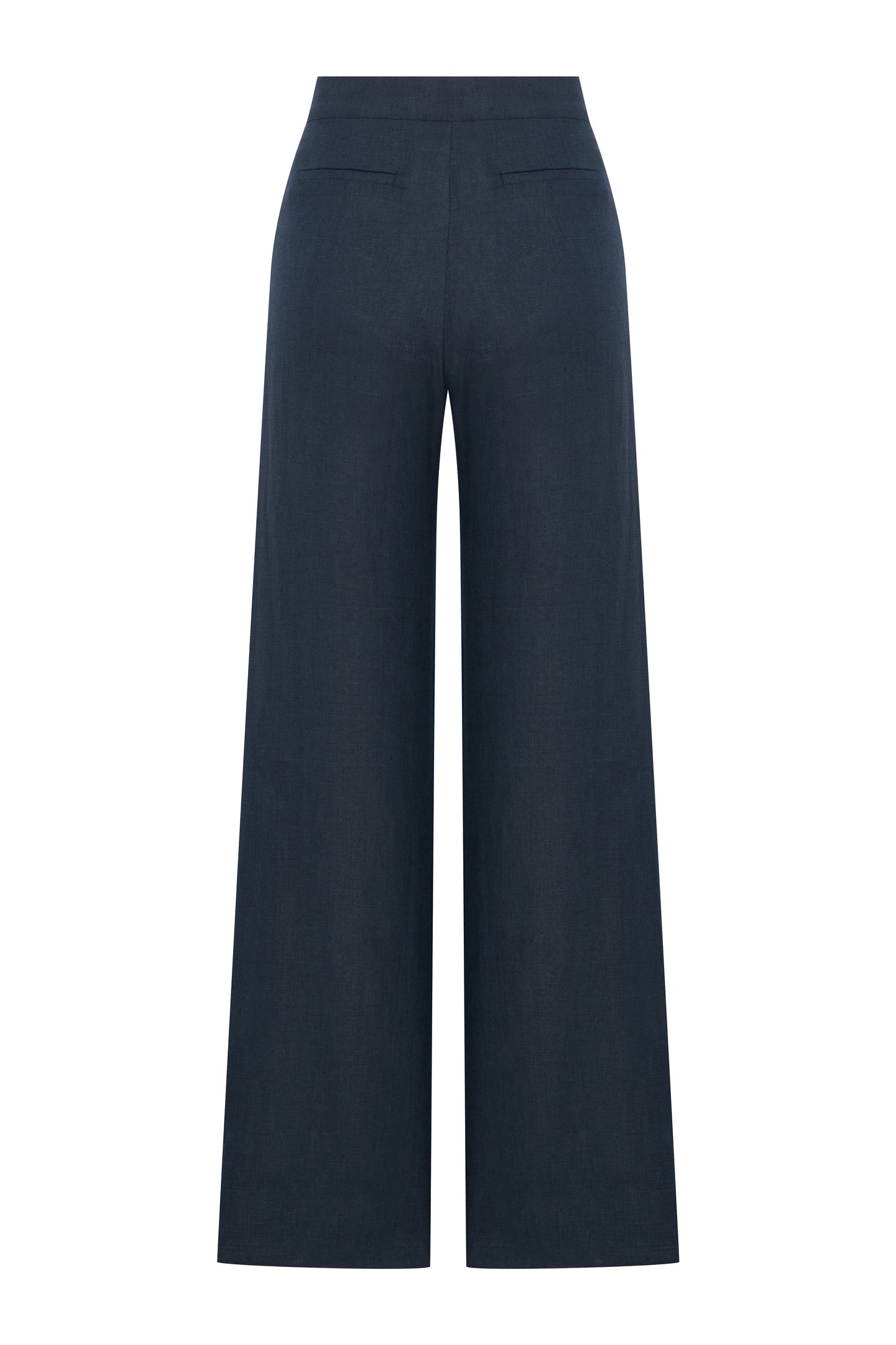 Millie Linen Trousers in Dark Navy